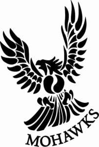 Stylish black eagle tattoo design with Mohawks branding for men and women.