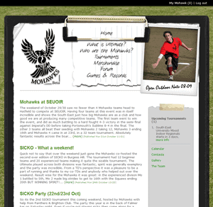 Mohawks Ultimate sports team logo with eagle wings and shield, representing Mohawks at SEIUR.
